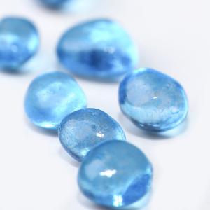 Decorative non-round glass beads for pool